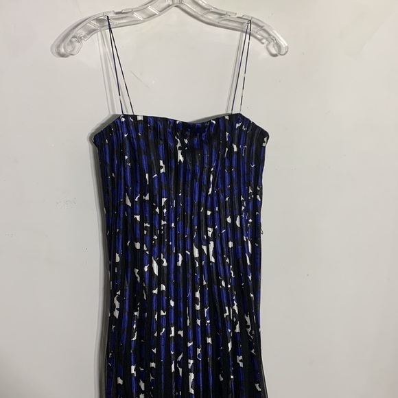 Cache a line striped midi dress blue black size 4 - Picture 3 of 7